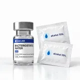 Bacteriostatic water and alcohol wipes included