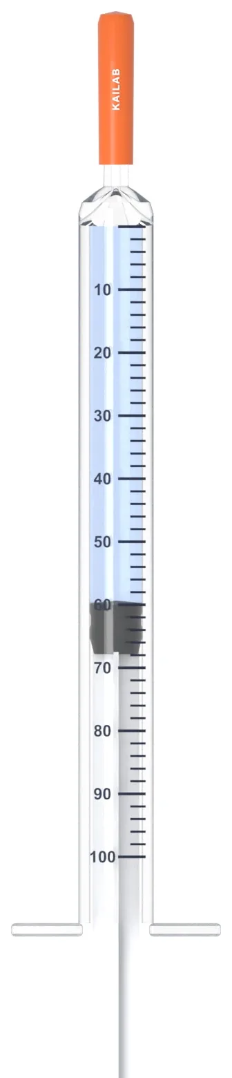 1 mL U-100 insulin syringe filled to 60 units