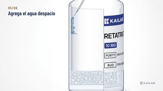 Agrega el agua despacio por la pared del vial
