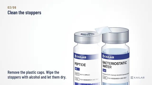 Clean the stoppers with alcohol