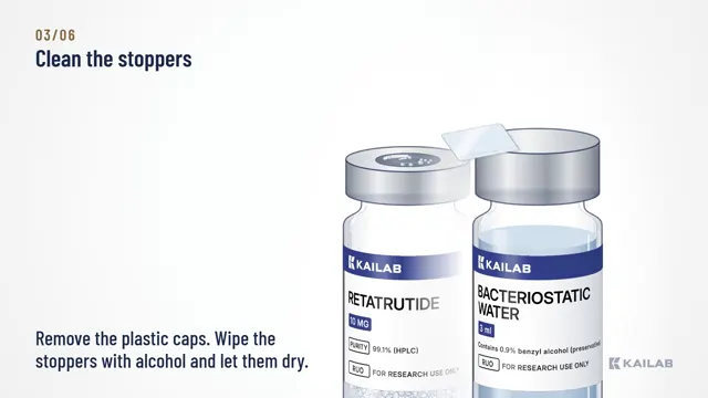 Clean the stoppers with alcohol
