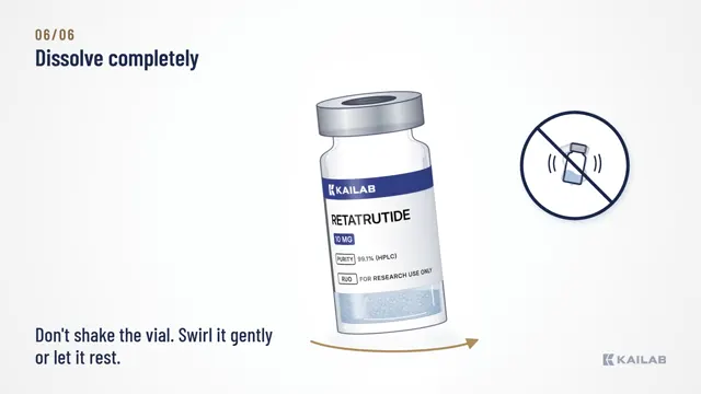 Dissolve completely: don't shake the vial